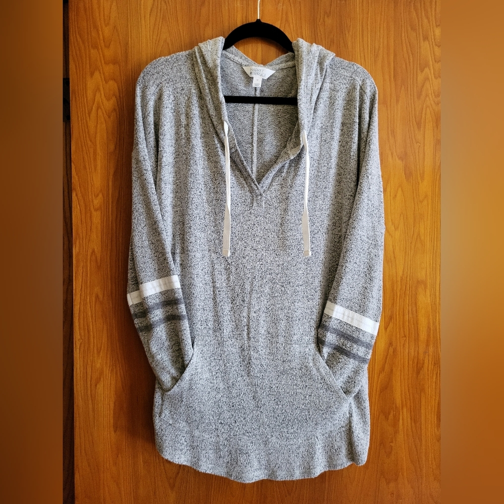 Brushed Knit Hoodie Sweatshirt